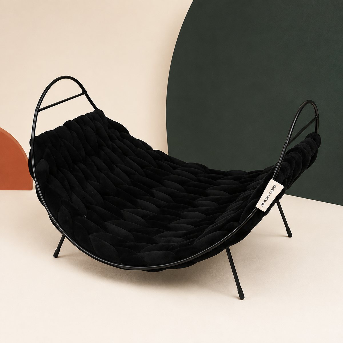 Design-Katzenbett Baily – Schwarz – hochwertige Produktansicht im Felario-Stil