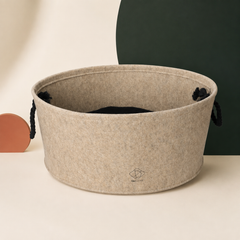 Filz-Katzenkorb – Beige – hochwertige Produktansicht im Felario-Stil
