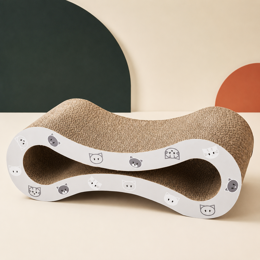Kratzwelle Mimi aus Pappe – hochwertige Produktansicht im Felario-Stil