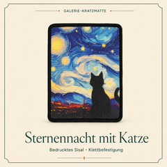 Felario Galerie-Kratzmatte – Sternennacht mit Katze