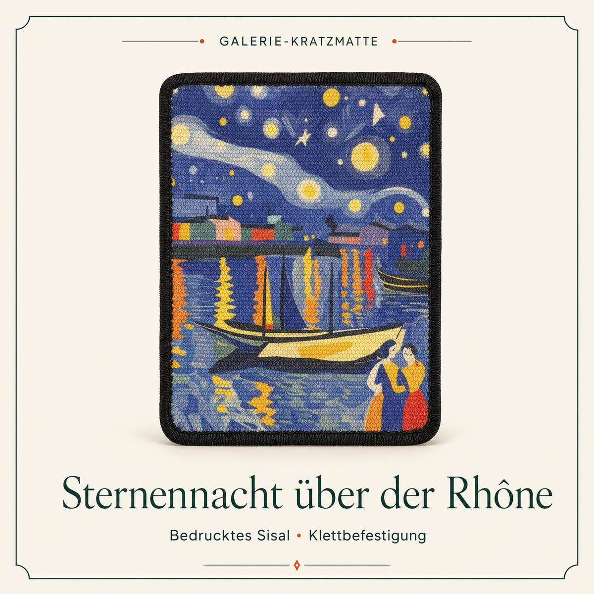 Felario Galerie-Kratzmatte – Sternennacht über der Rhône