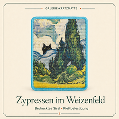 Felario Galerie-Kratzmatte – Zypressen im Weizenfeld