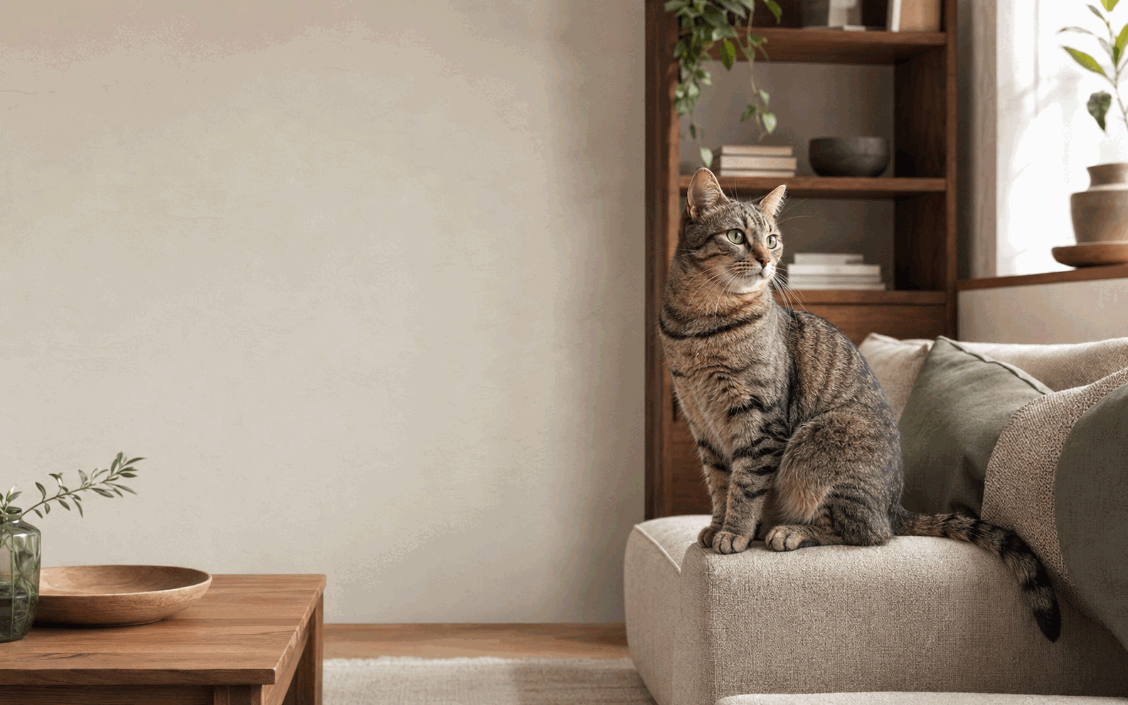 Katze in einem modernen Zuhause