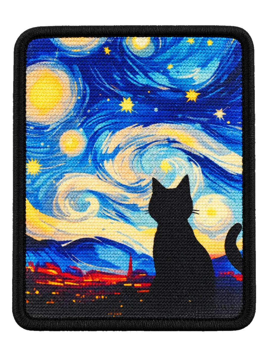 Sternennacht mit Katze